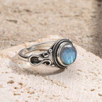 925 Sterling Silver Gemstone Ring – 8mm Natural Stone, Choose Your Favorite Gemstone
