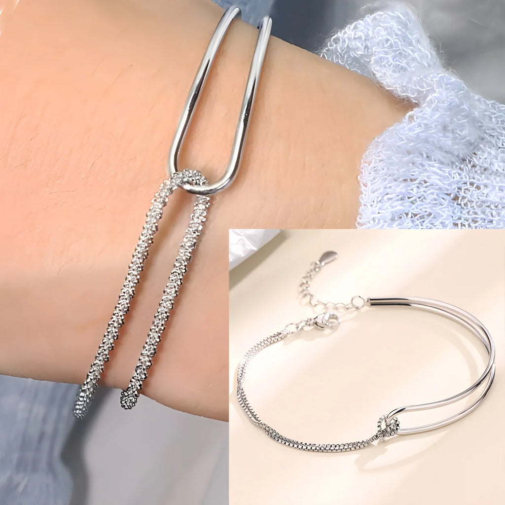 925 Sterling Silver Adjustable Cuff & Link Chain Bracelets Collection