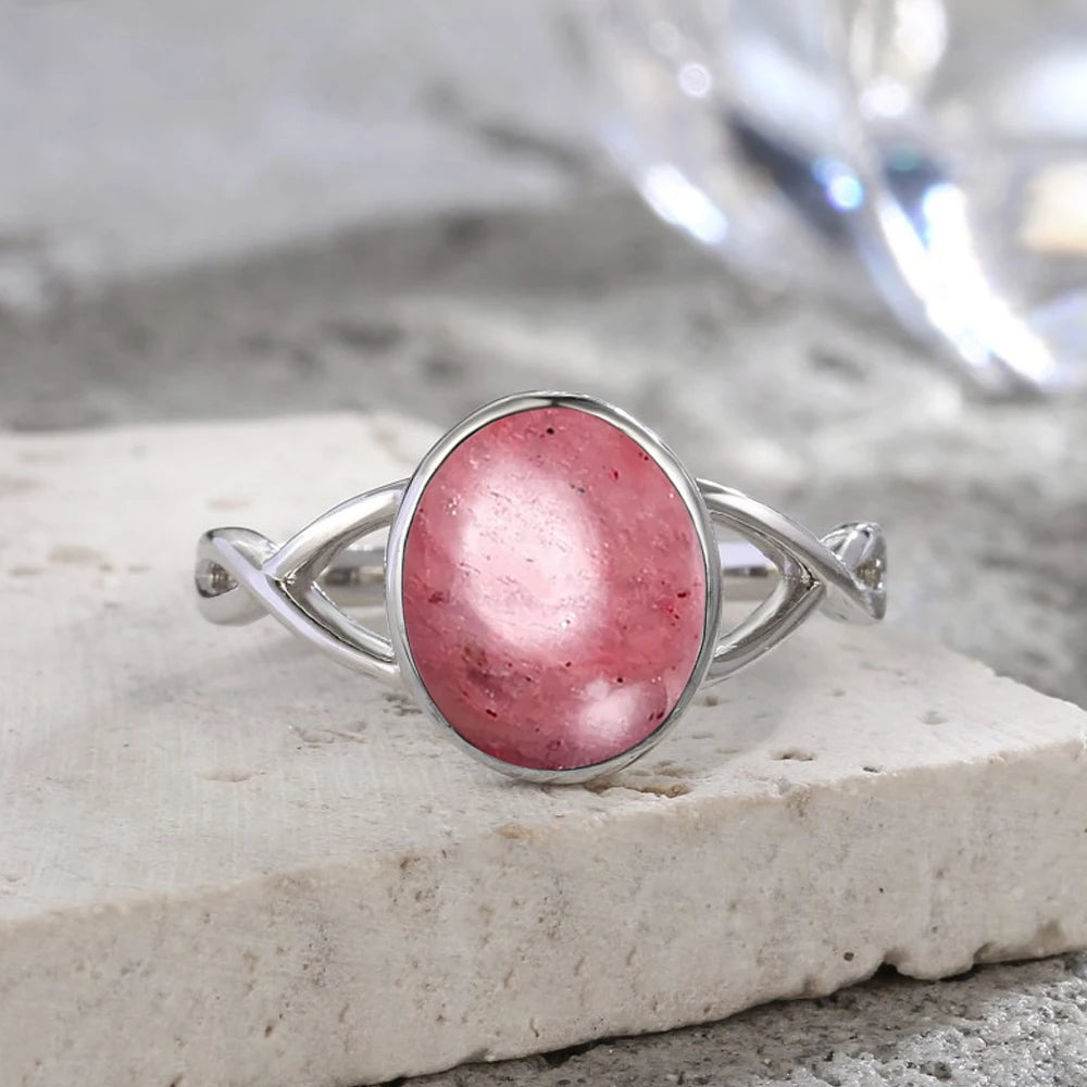 925 Sterling Silver Ring Natural Gemstone Ring