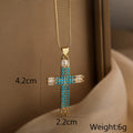 Collection of Bold Gold-Plated Cross Pendant Necklaces