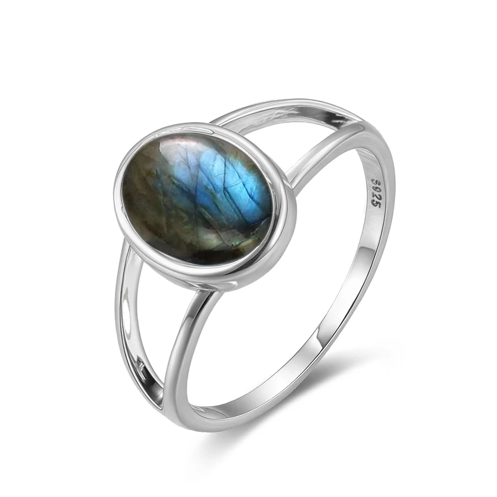 925 Sterling Silver Ring Natural Gemstone Ring