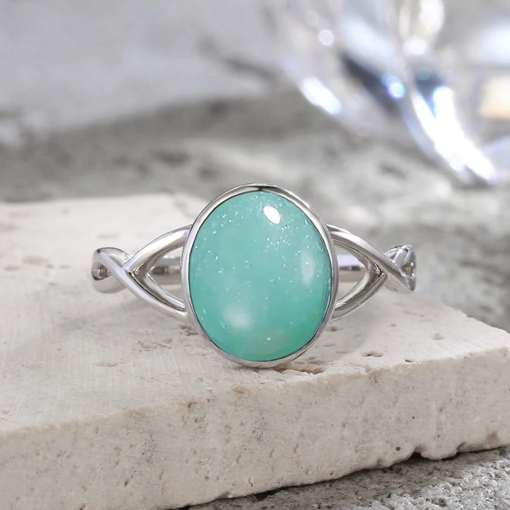 925 Sterling Silver Ring Natural Gemstone Ring