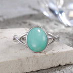 925 Sterling Silver Ring Natural Gemstone Ring