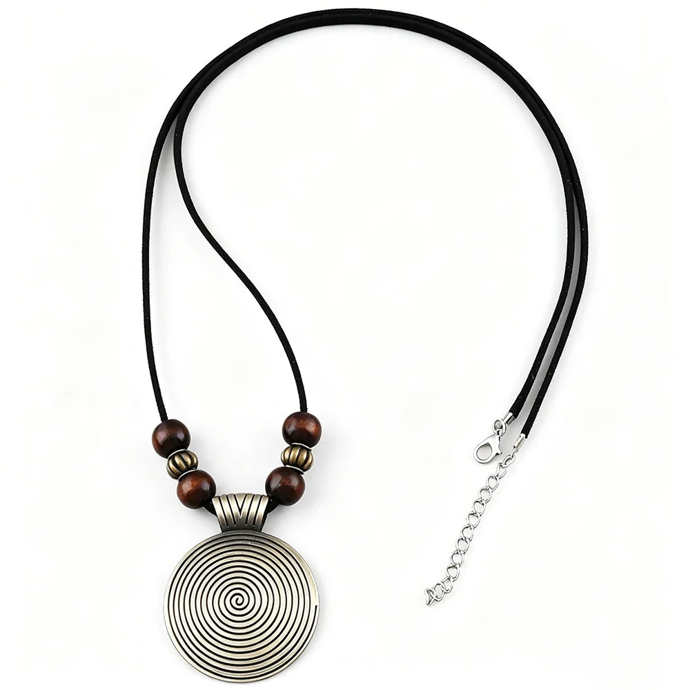 Selection of Suede & Wax Leather Cord Alloy Pendant Necklaces