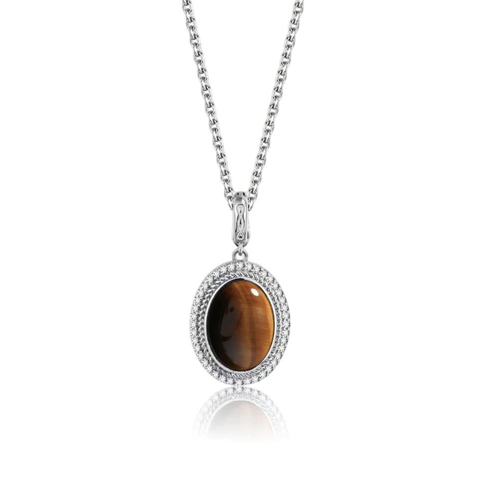 925 Sterling Silver Natural Moonstone Pendant & Earrings Set - Choose Your Stone