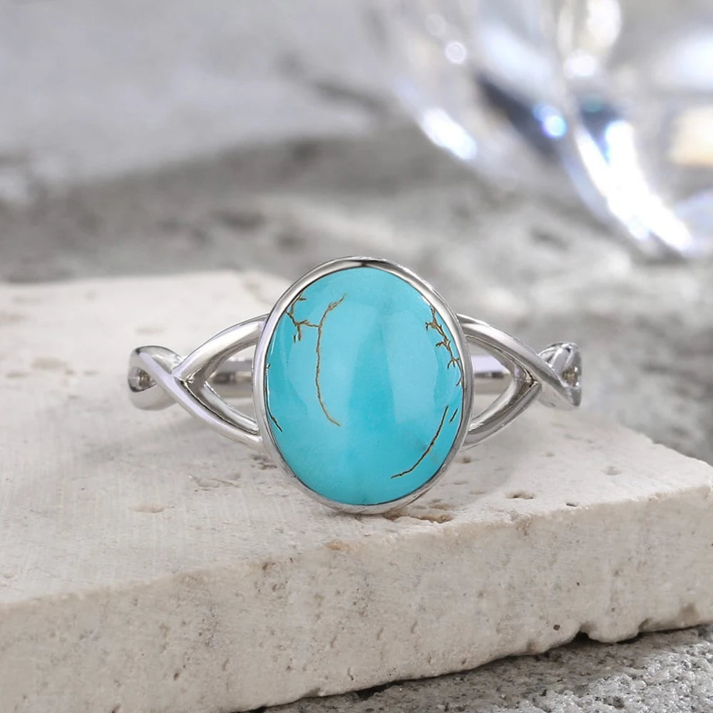 925 Sterling Silver Ring Natural Gemstone Ring