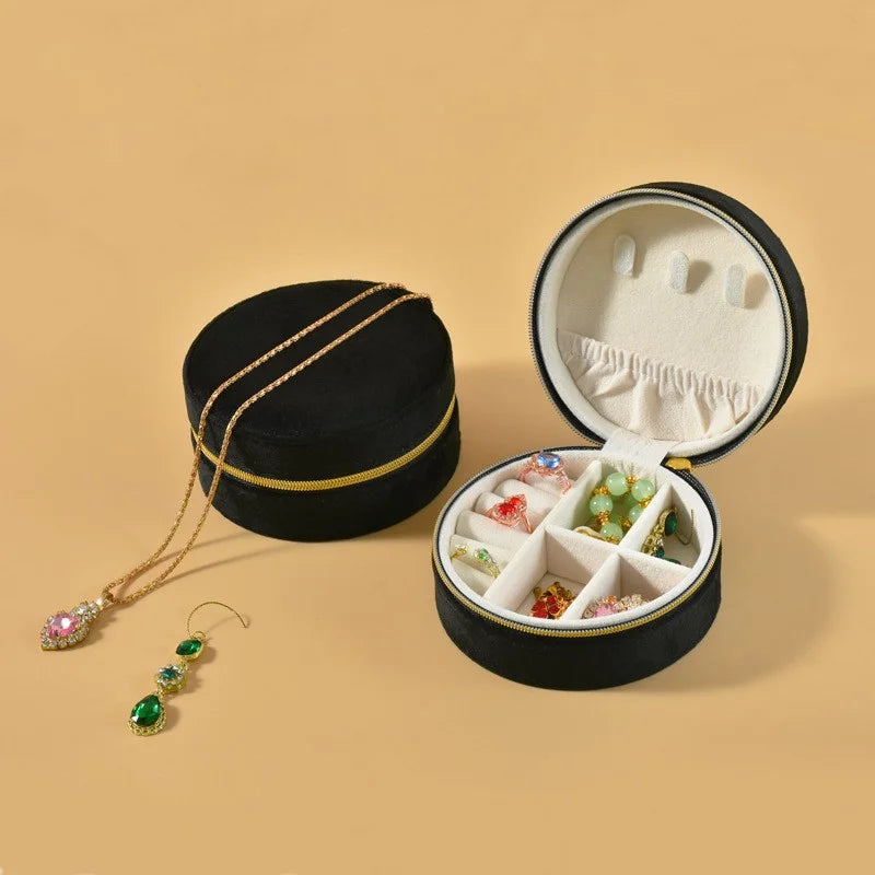 Velvet Travel Jewelry Organizer Box – Elegant Gift for Her