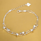 Selection of 925 Sterling Silver Chain Bracelets