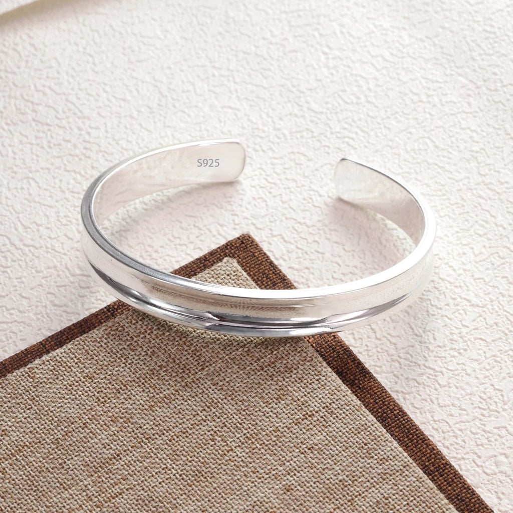 925 Sterling Silver Adjustable Cuff & Link Chain Bracelets Collection