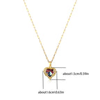 18K Gold Plated Cubic Zirconia Heart Necklace