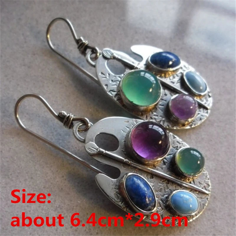 Unique Collection of Handmade Alloy Resin Earrings - Geometric Asymmetric Boho