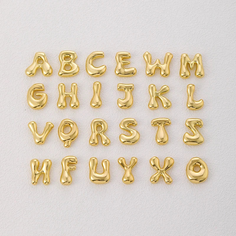 Chunky Bubble Letter Pendant Necklace – Bold, Playful Statement Jewelry