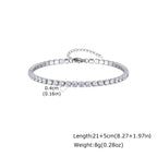 18K Gold Plated Stainless Steel Cubic Zirconia Tennis Anklet