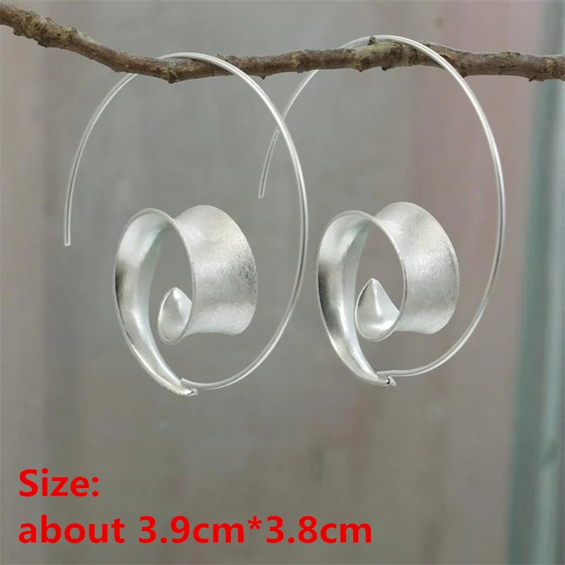 Unique Collection of Handmade Alloy Resin Earrings - Geometric Asymmetric Boho