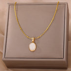 Good Fortune Green & White Jade Pendant Necklace