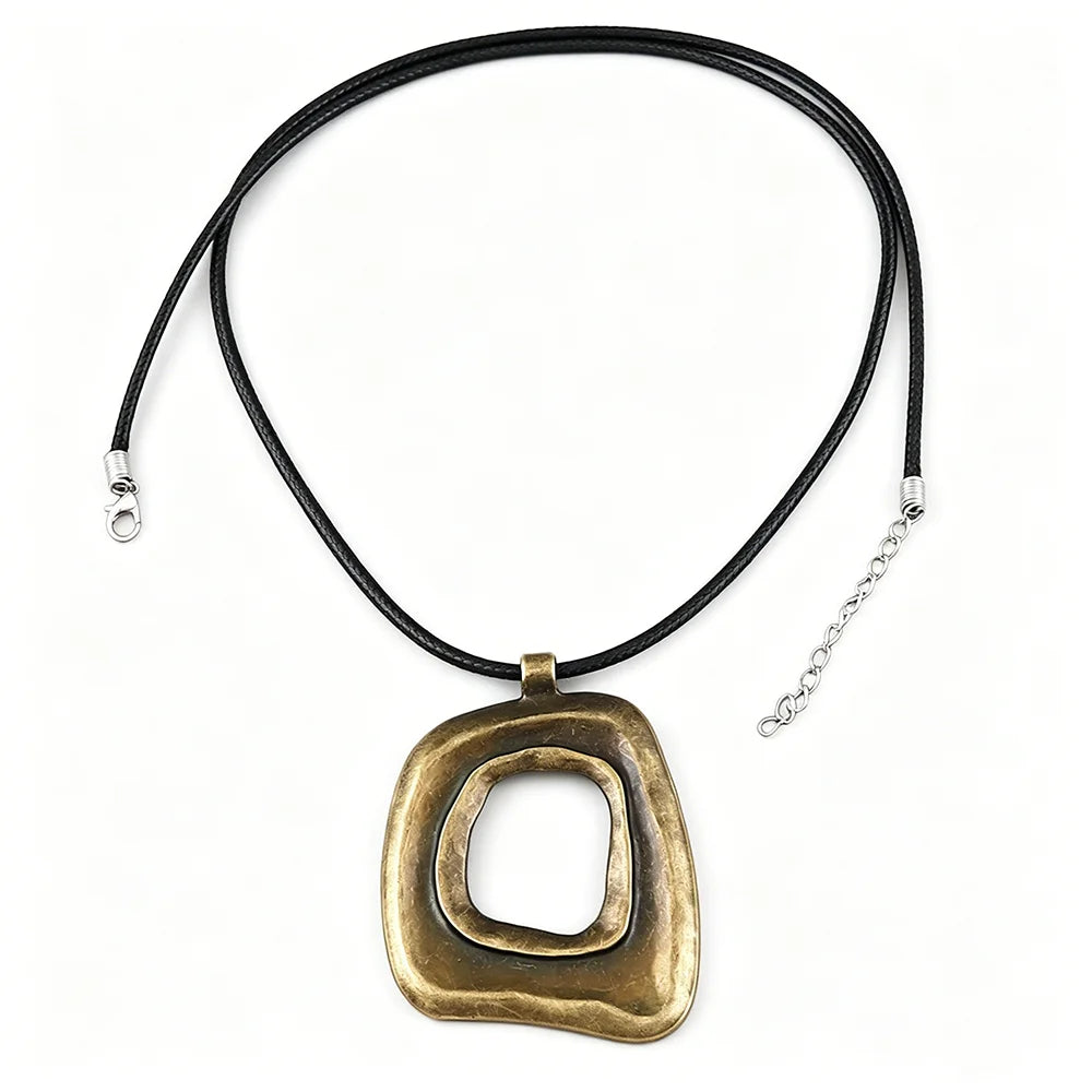 Selection of Suede & Wax Leather Cord Alloy Pendant Necklaces