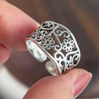925 Sterling Silver Adjustable Flower Ring