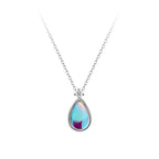 925 Sterling Silver Moonstone Drop Pendant Necklace