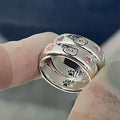 Cat & Dog Ring with Pink CZ Heart & Star - Buy a Set or Choose One, Made of Zink Alloy, Adjustable Size