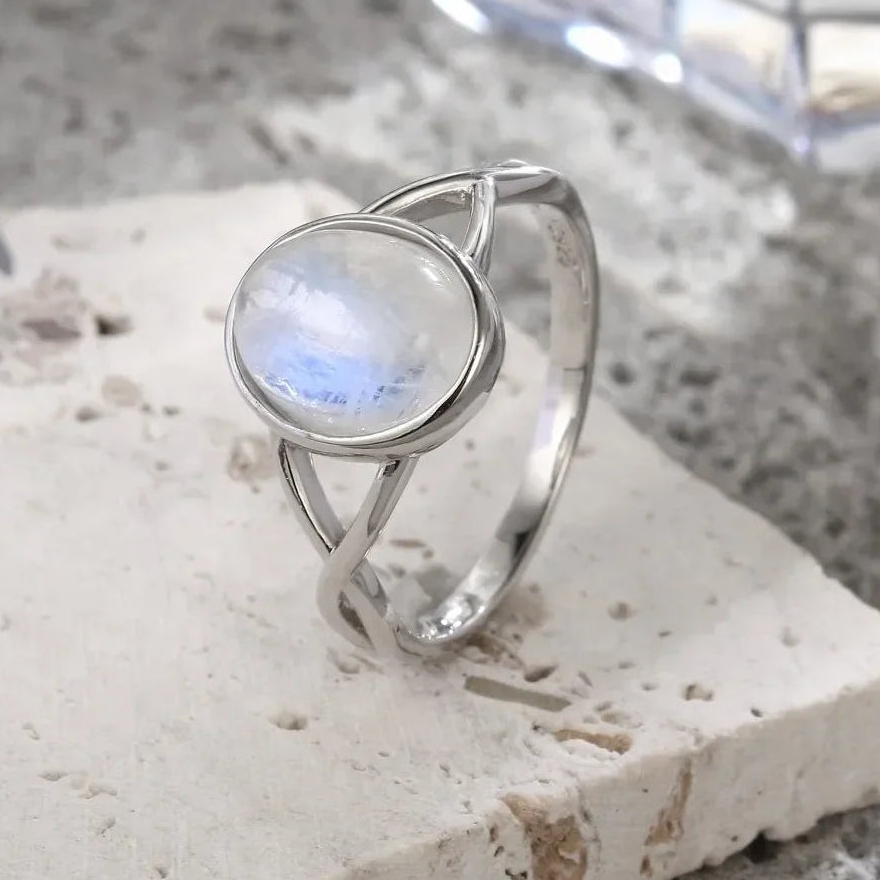925 Sterling Silver Ring Natural Gemstone Ring