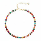 Natural Stone Handmade Beaded Anklet Summer Bracelet