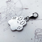 Cubic Zirconia 925 Sterling Silver Pendant with Cat Dog Paw Footprint