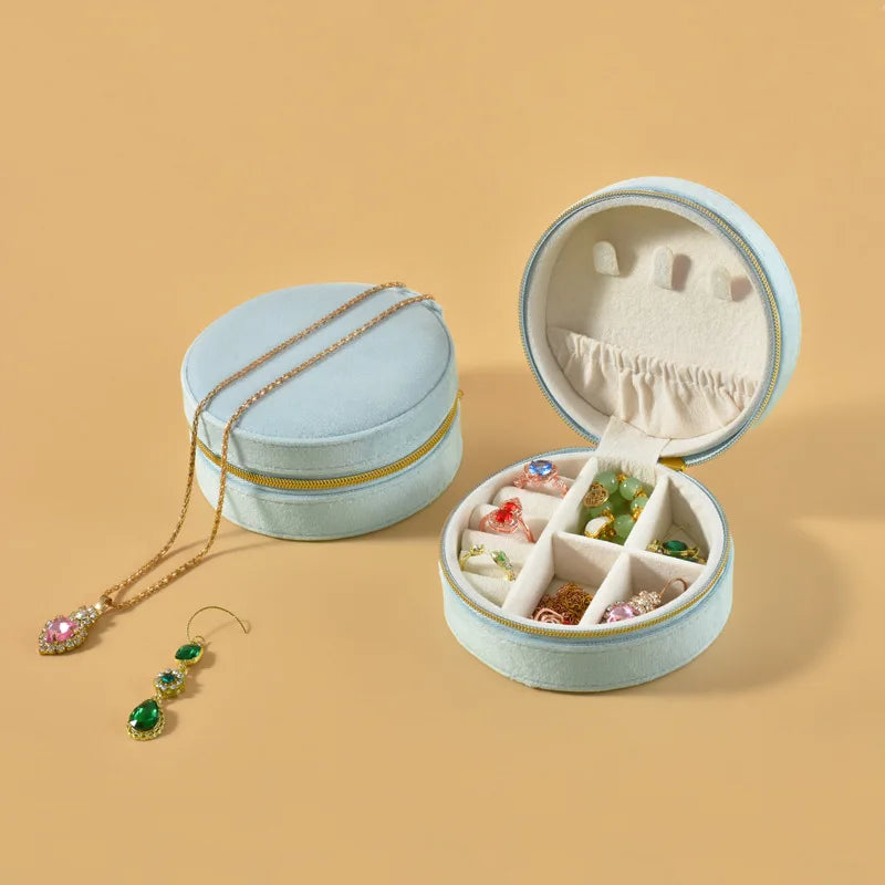 Velvet Travel Jewelry Organizer Box – Elegant Gift for Her
