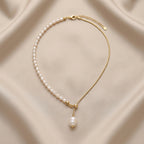 Natural Freshwater Pearl Y-Necklace with 14K Gold-Filled Accents