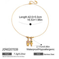18k Gold Plated Matching Boy & Girl Couple Necklace with Sparkling Zircon Pendants