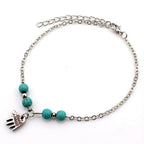 Boho Turquoise Resin Bead Summer Anklet in Zinc Alloy - Choose Your Design