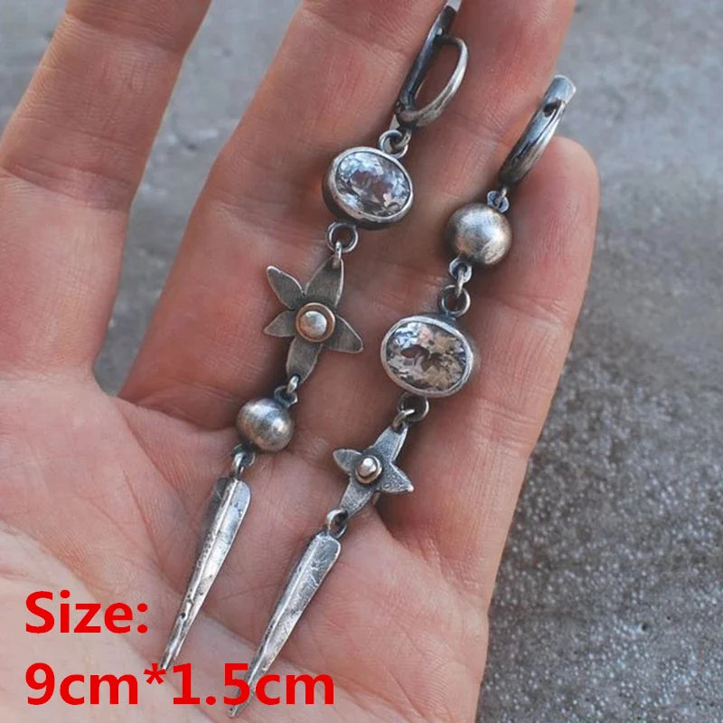 Unique Collection of Handmade Alloy Resin Earrings - Geometric Asymmetric Boho