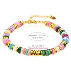 Natural Gemstone Beads Stainless Steel Bracelet