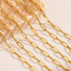 Minimalist Gold-Tone Chain Necklace & Bracelet in Stainless Steel