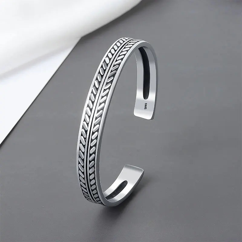 925 Sterling Silver Adjustable Cuff & Link Chain Bracelets Collection