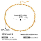 18K Gold-Plated Chain Link Necklaces with Cubic Zirconia – Multiple Styles