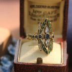 Vintage Dragonfly Ring with Multicolor CZ Crystal Accents