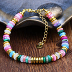 Natural Gemstone Beads Stainless Steel Bracelet