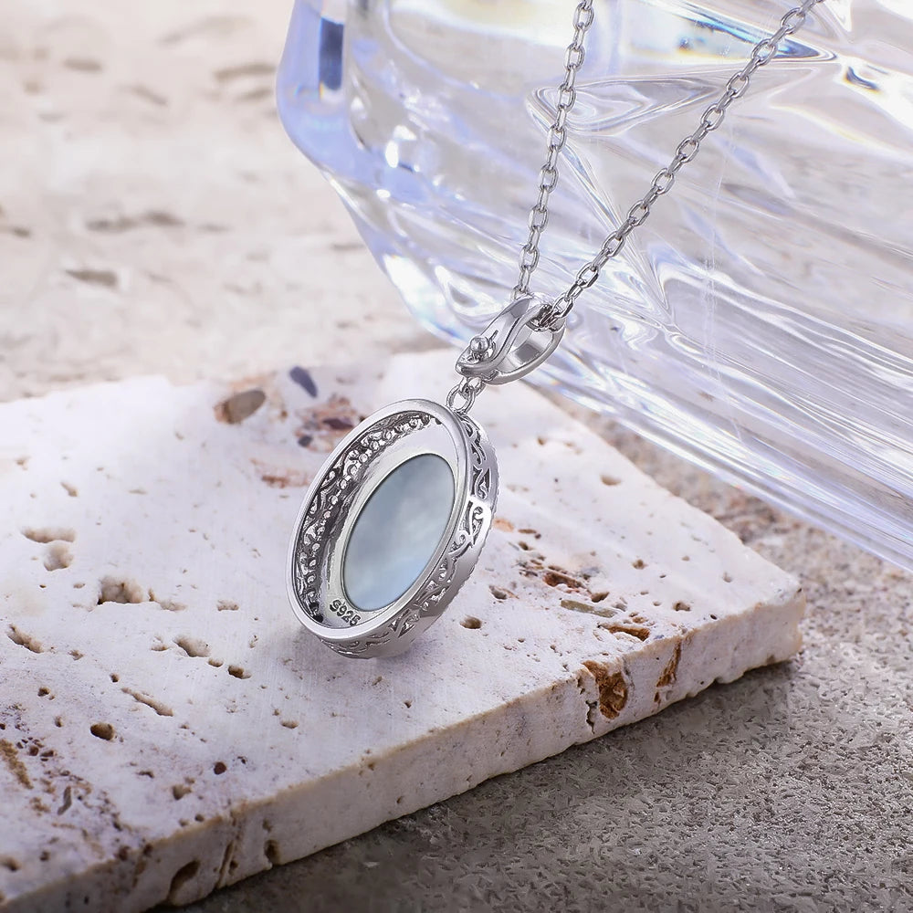 925 Sterling Silver Natural Moonstone Pendant & Earrings Set - Choose Your Stone