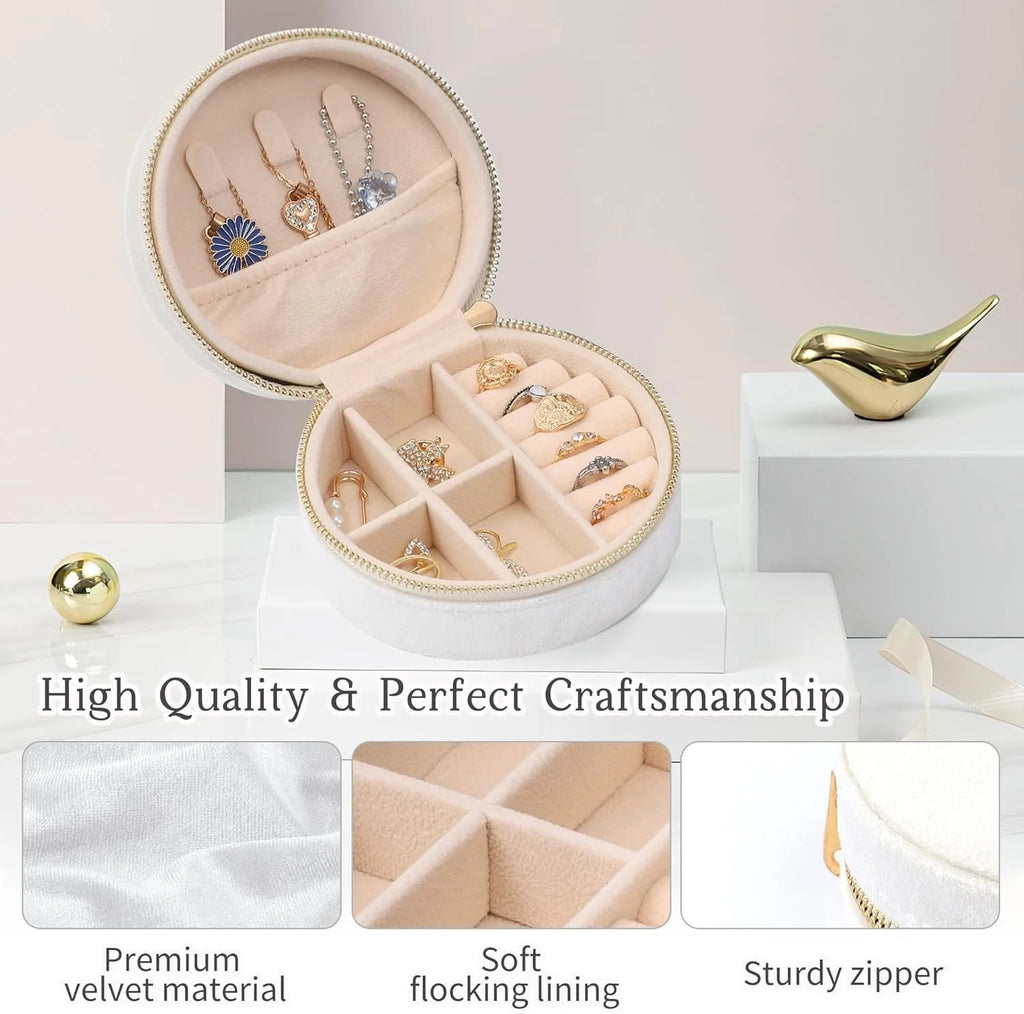 Velvet Travel Jewelry Organizer Box – Elegant Gift for Her