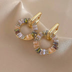 2 in 1 Elegant Colorful Zircon Earrings
