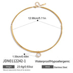 18K Gold PVD-Plated Stainless Steel Necklace – Geometric Zircon Pendant