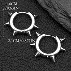 Punk Spike Rivet Goth Hoop Stainless Steel Earrings Collection