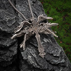 Gothic Wings Cross Pendant Vintage Inspired Zinc Alloy Necklace