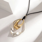 Party Necklace with Geometric Bold Pendant - Statement Piece