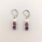 8 Colors! 18K Gold Plated Dangle Earrings with Freshwater Pearls & Crystals