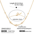 18K Gold-Plated Chain Link Necklaces with Cubic Zirconia – Multiple Styles