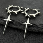 Punk Spike Rivet Goth Hoop Stainless Steel Earrings Collection