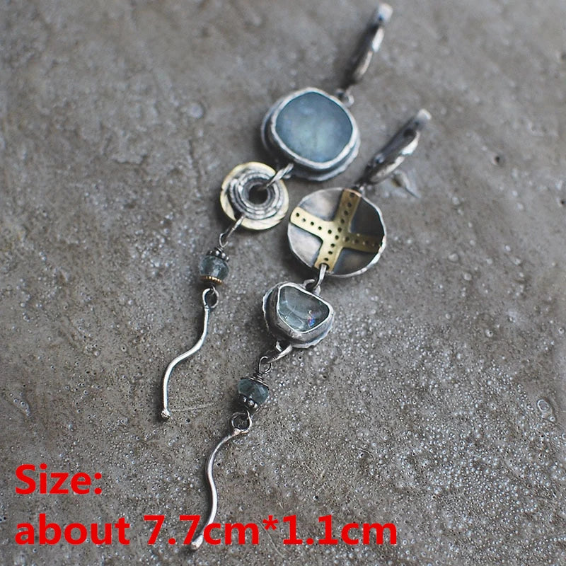 Unique Collection of Handmade Alloy Resin Earrings - Geometric Asymmetric Boho