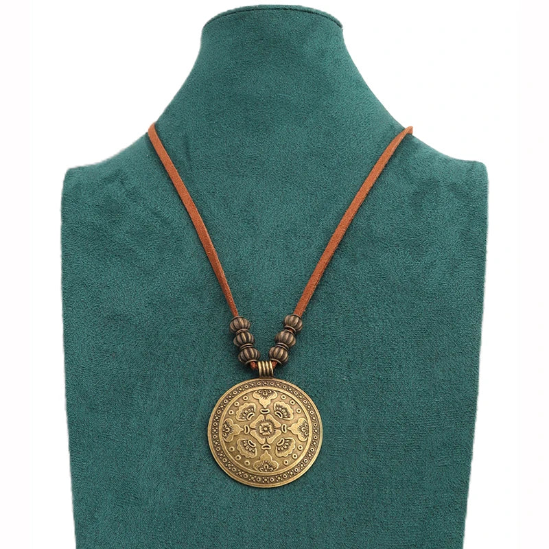 Selection of Suede & Wax Leather Cord Alloy Pendant Necklaces