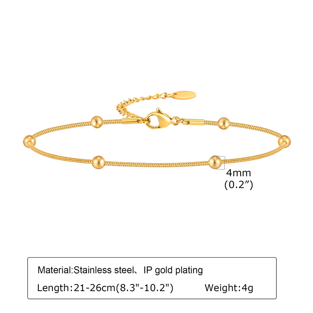 Gold-Plated Stainless-Steel Lucky Blue Evil Eye Anklet - Various Styles!!